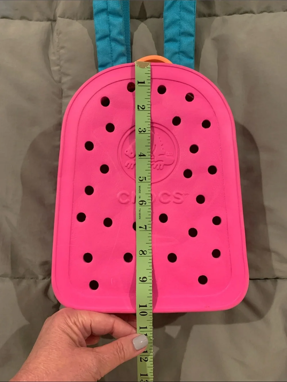 CROCS Kids Bright Pink Backpack with Teal Straps